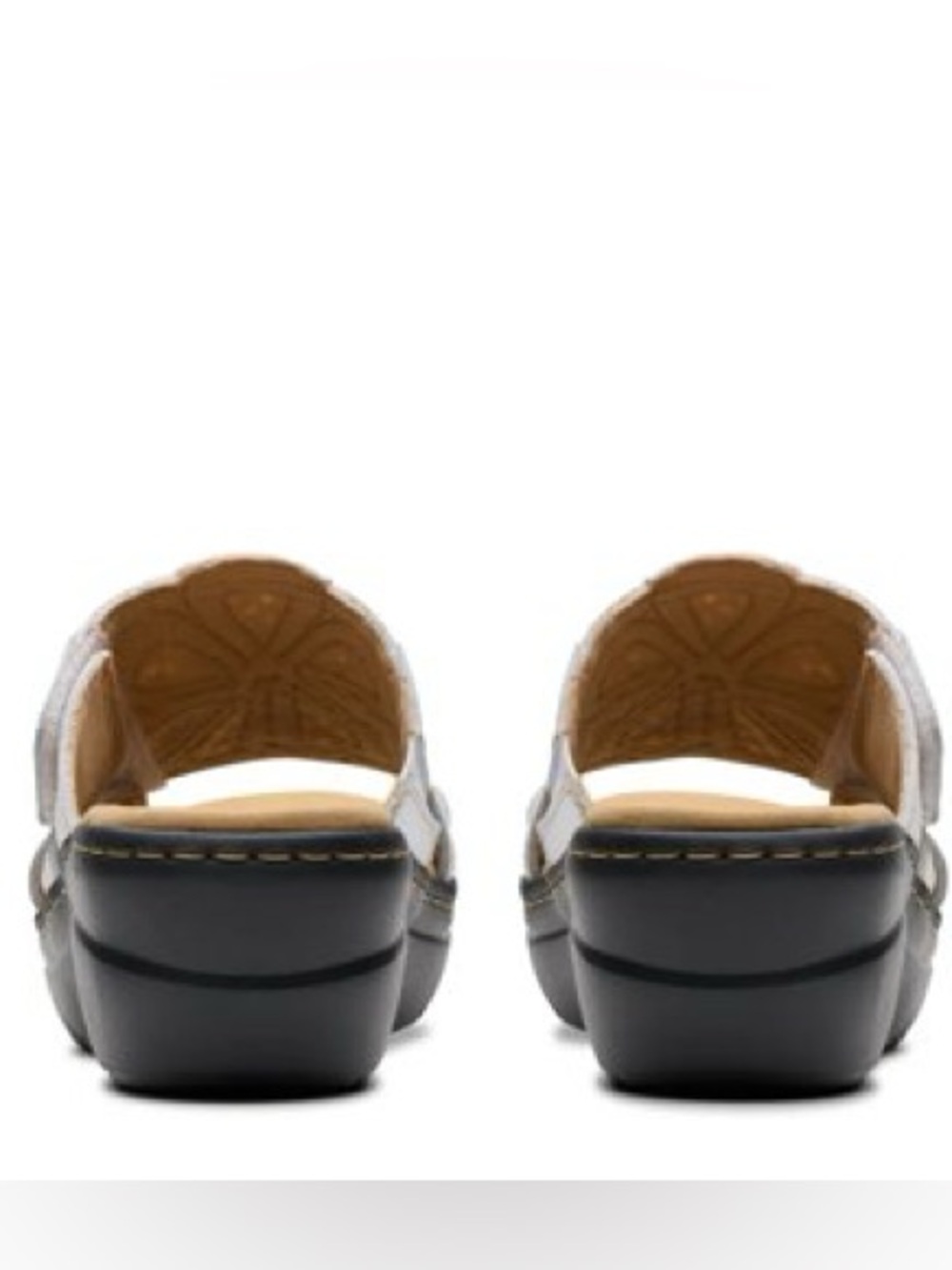 NEW! Clarks Merliah Belle Leather Wedge Sandals. 10M. - Picture 9 of 16